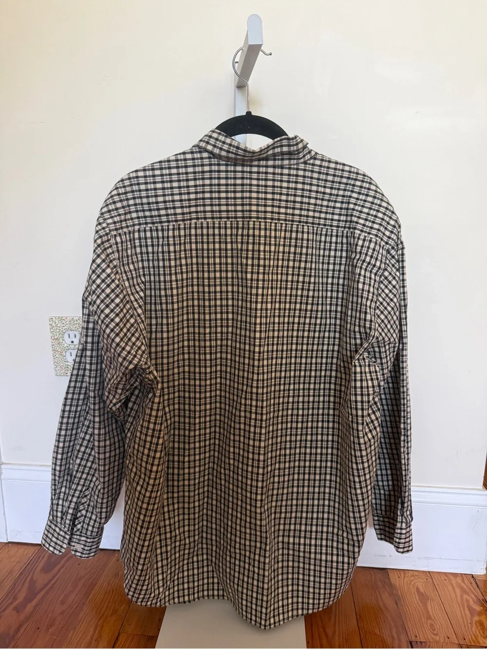 J. Crew Men's Plaid Button-Down Shirt - Beige & Black